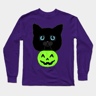 Treats for Kitty? (Green) Long Sleeve T-Shirt